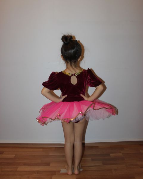 Ayce Kostüm - Çiçekli Pembe Tütü - T04