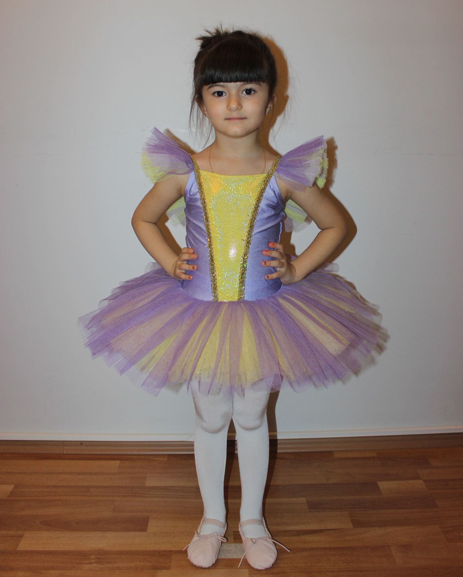 Ayce Kostüm - Lila Sarı Tütü - T10