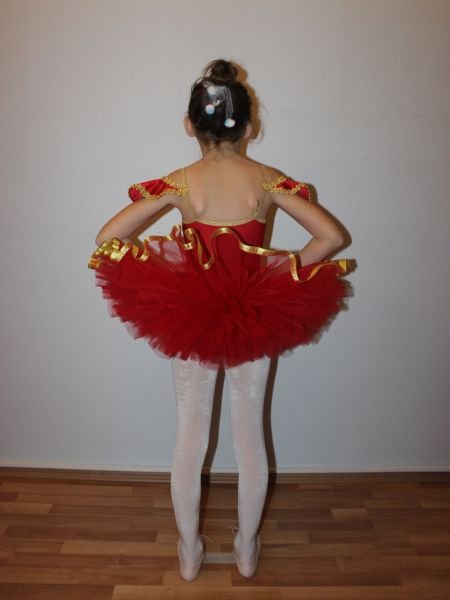 AYCE KOSTÜM - SARI ŞERİTLİ KIRMIZI TÜTÜ - T33