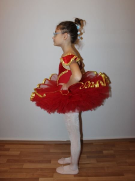 AYCE KOSTÜM - SARI ŞERİTLİ KIRMIZI TÜTÜ - T33