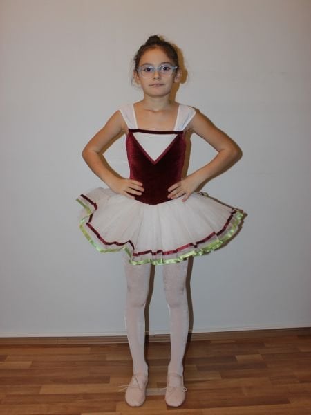 AYCE KOSTÜM - ŞERİTLİ BORDO KADİFE TÜTÜ - T46