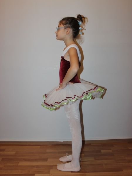 AYCE KOSTÜM - ŞERİTLİ BORDO KADİFE TÜTÜ - T46